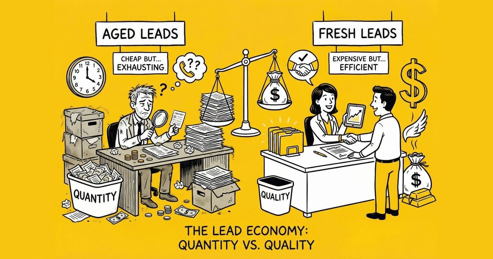 Aged Leads vs Fresh Leads: Economics, Best Practices, and When Each Makes Sense