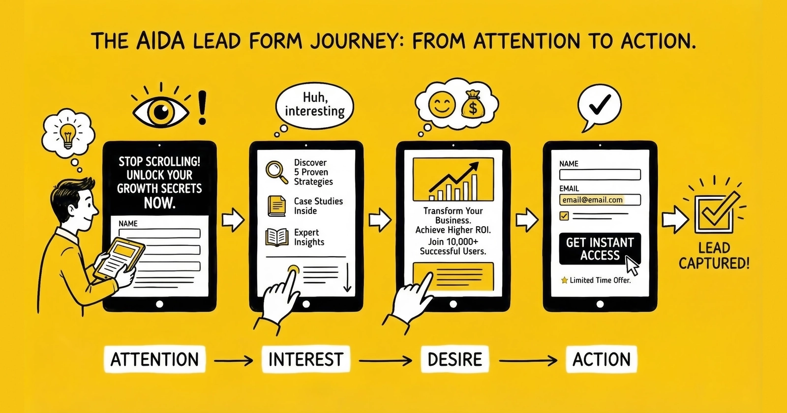 AIDA Copywriting for Lead Forms: How the 126-Year-Old Framework Still Converts
