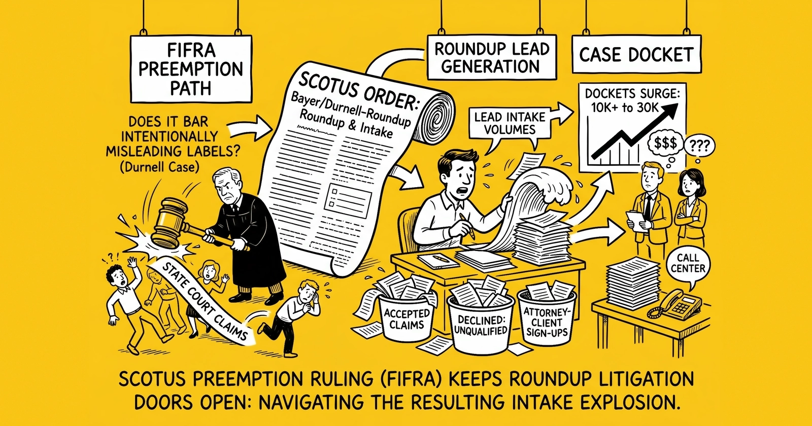 Monsanto v. Durnell at SCOTUS – How a FIFRA Preemption Ruling Resets Roundup Mass-Tort Intake Economics