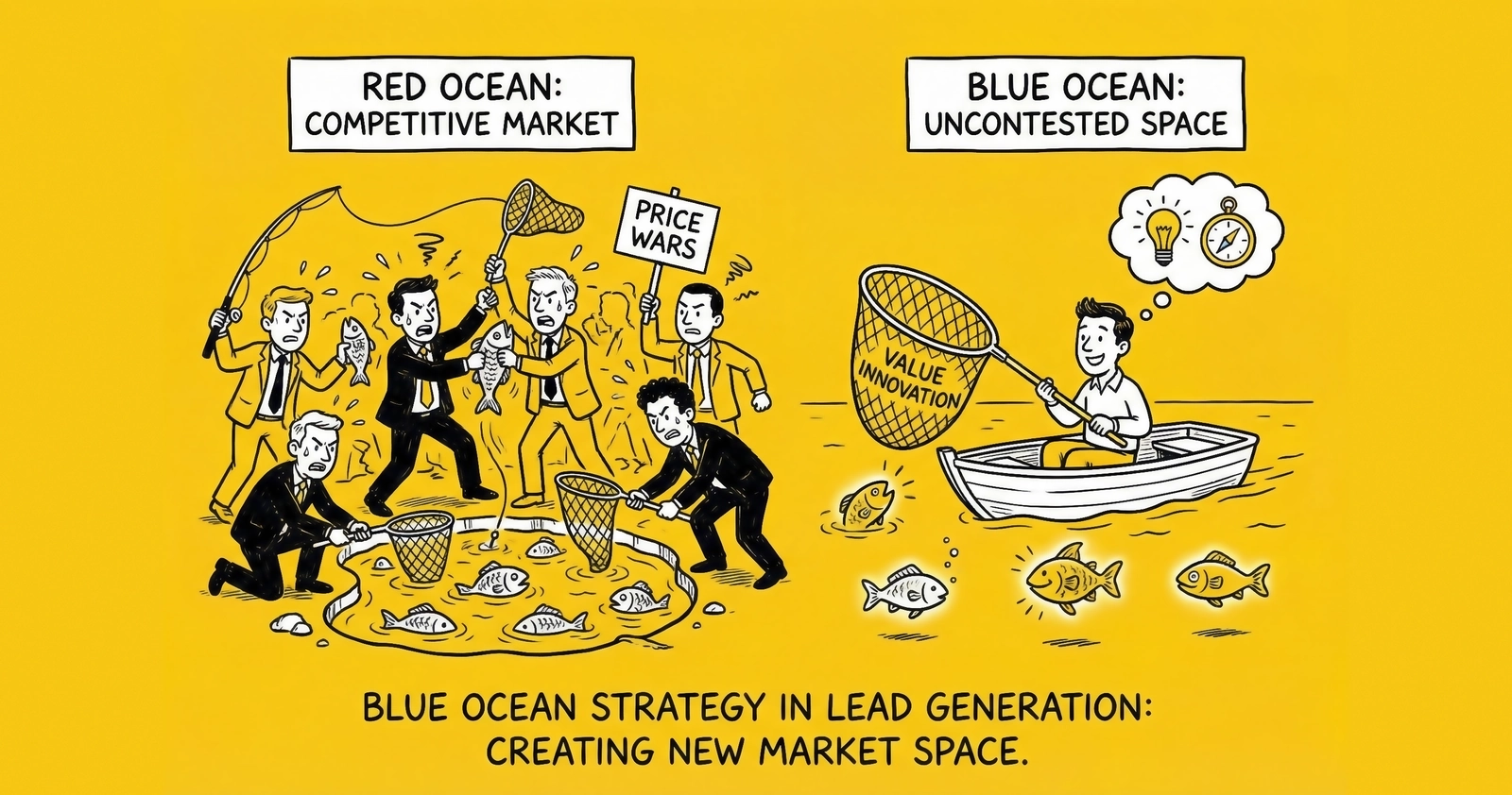 Blue Ocean Strategy for Lead Generation: Creating Uncontested Market Space in a Crowded Industry