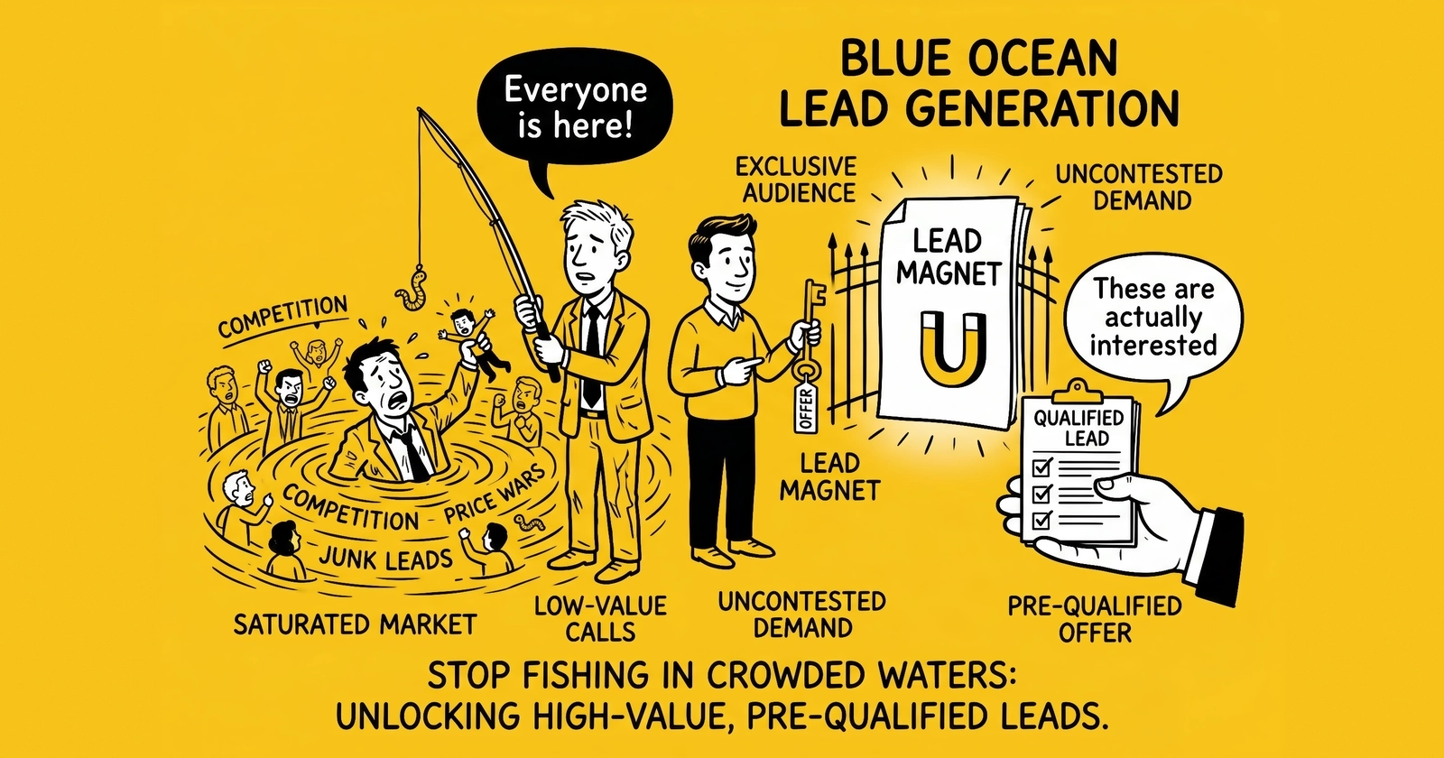 Blue Ocean Strategy for Lead Generation: Escaping Red Ocean Commoditization