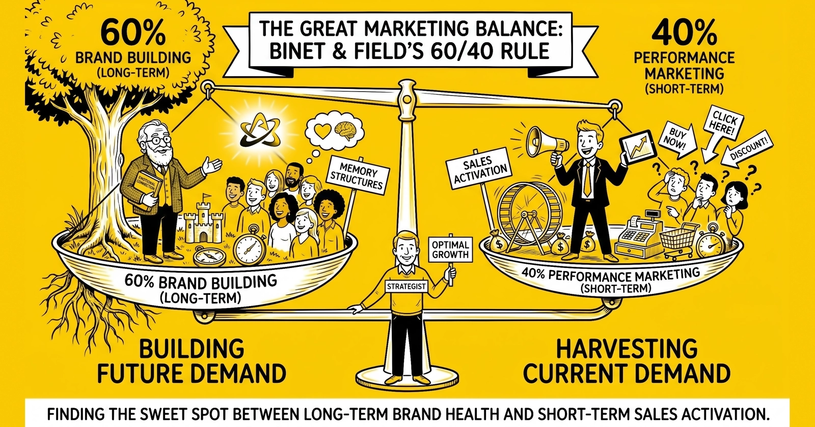 The Brand-Performance Balance: Applying Binet & Field's 60/40 Rule to 2026 Lead Gen, Ecommerce, and B2B SaaS