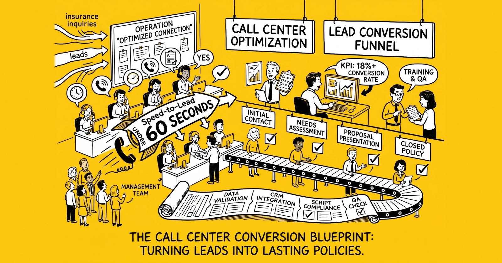 Call Center Operations for Insurance Lead Conversion: From 6% to 18% Close Rates