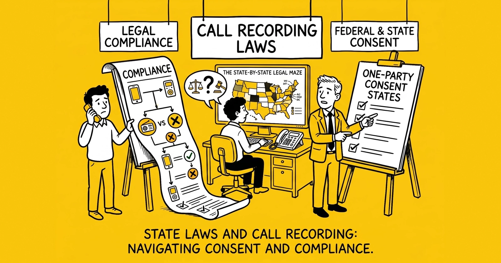 Call Recording Laws by State: One-Party vs Two-Party Consent Compliance Guide