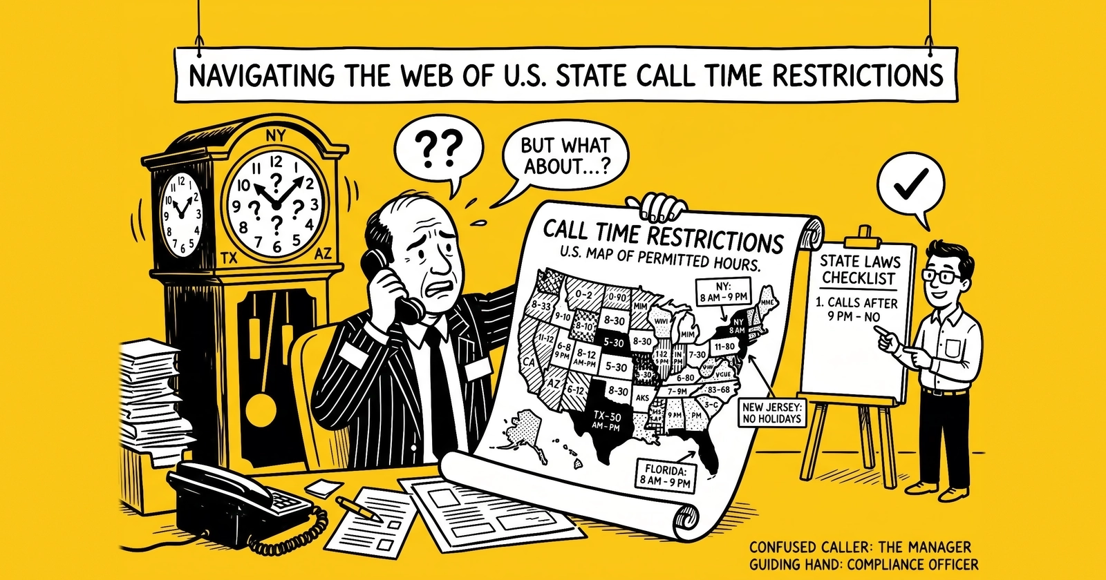 Call Time Restrictions by State: Calling Hours, Holiday Blackouts, and Time Zones