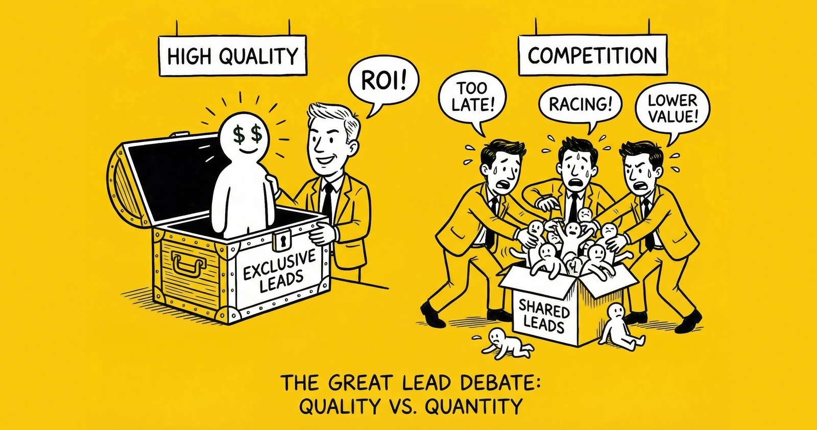 Exclusive vs Shared Leads: Pricing, Quality, and ROI Comparison