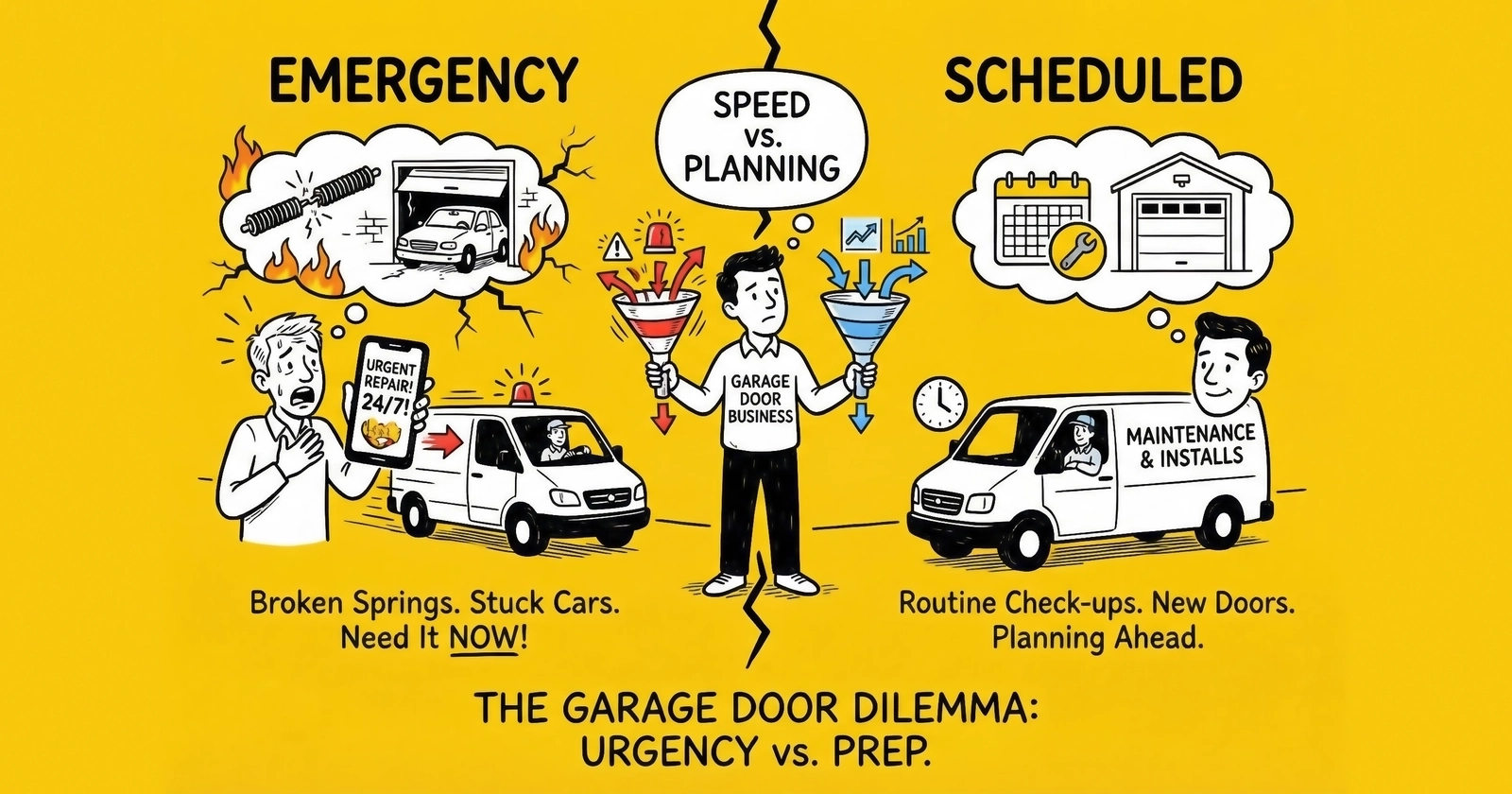 Garage Door Lead Generation: Emergency vs Scheduled