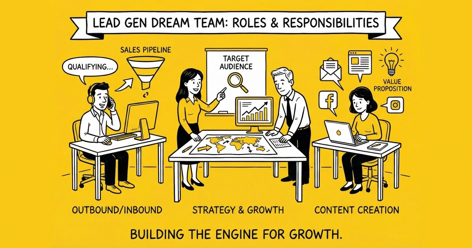 Hiring Your First Lead Gen Team: Roles and Responsibilities