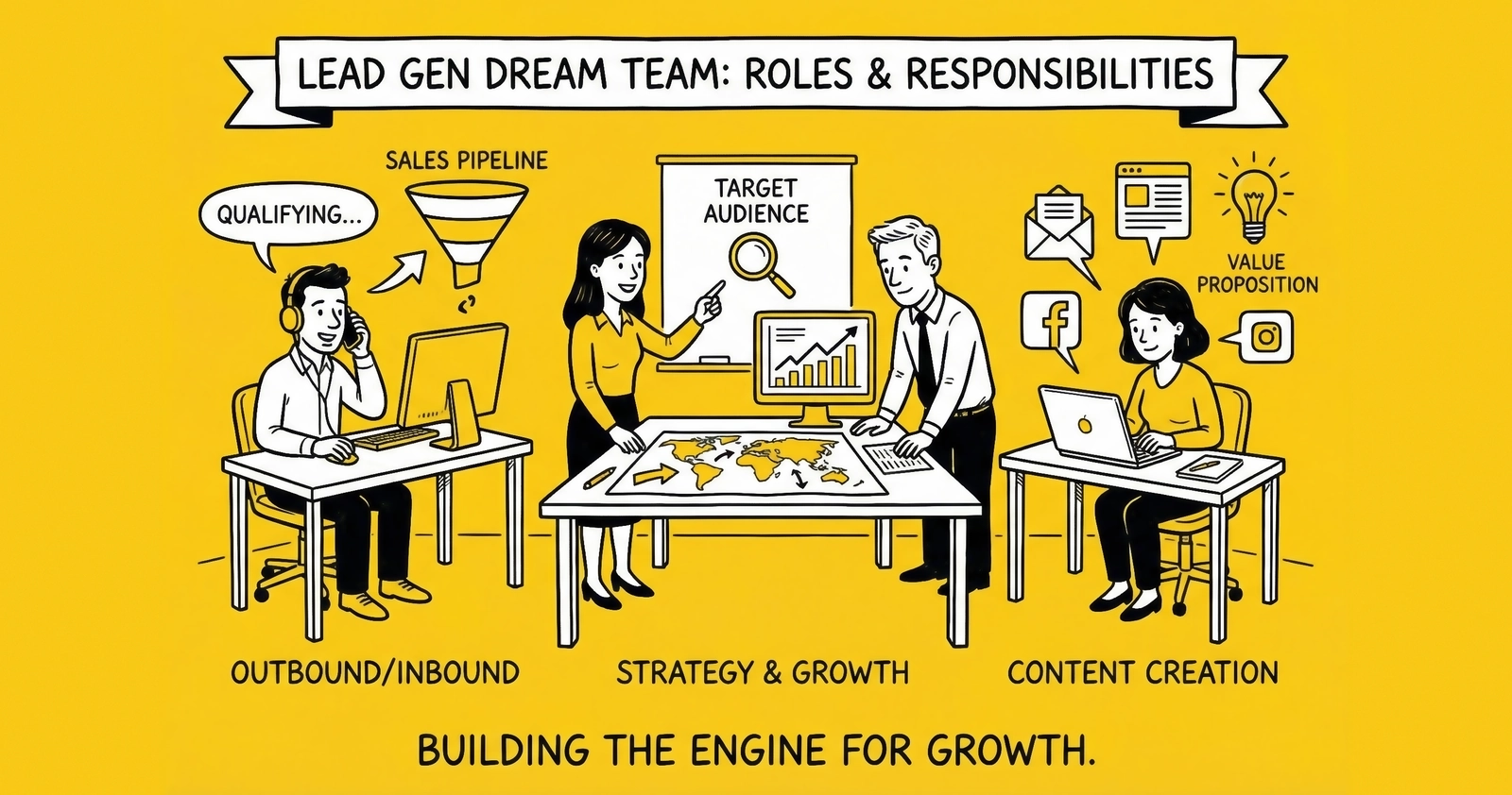 Hiring Your First Lead Gen Team: Roles and Responsibilities