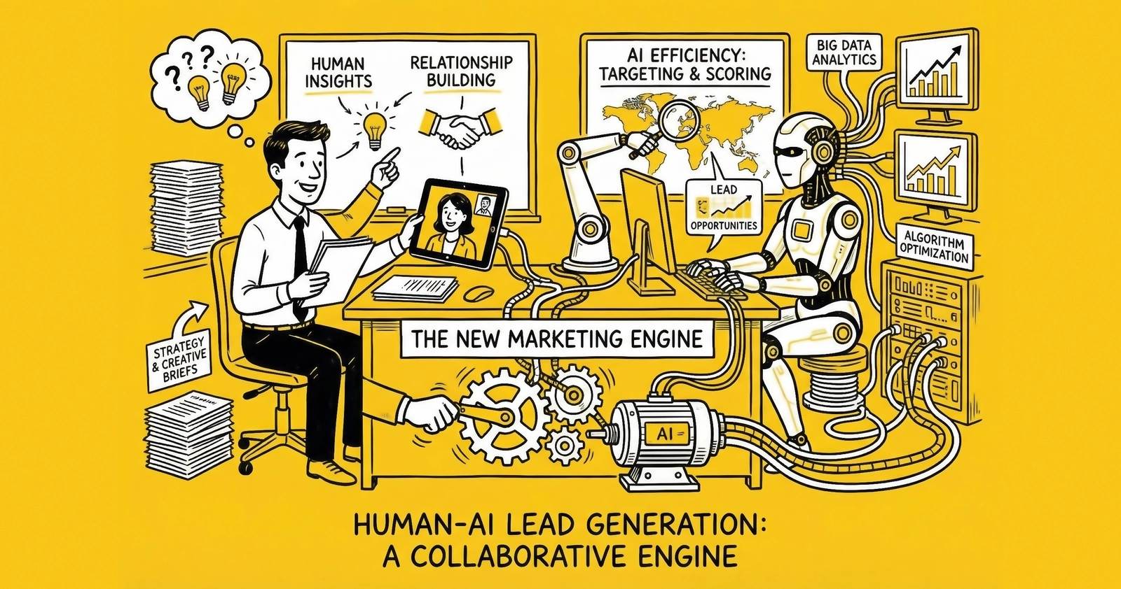 Human-AI Marketing Collaboration in Lead Generation Operations
