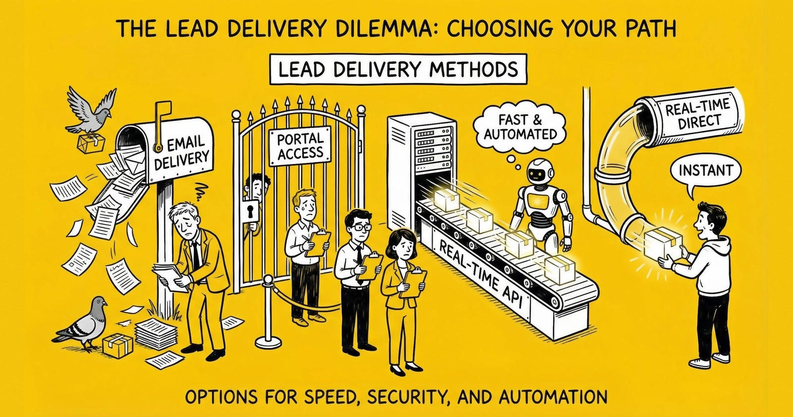 Lead Delivery Methods: API, Email, Portal, and Real-Time Post