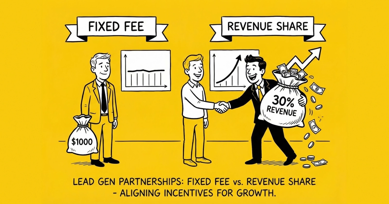 Lead Gen Partnerships: Revenue Share vs Fixed Fee Models