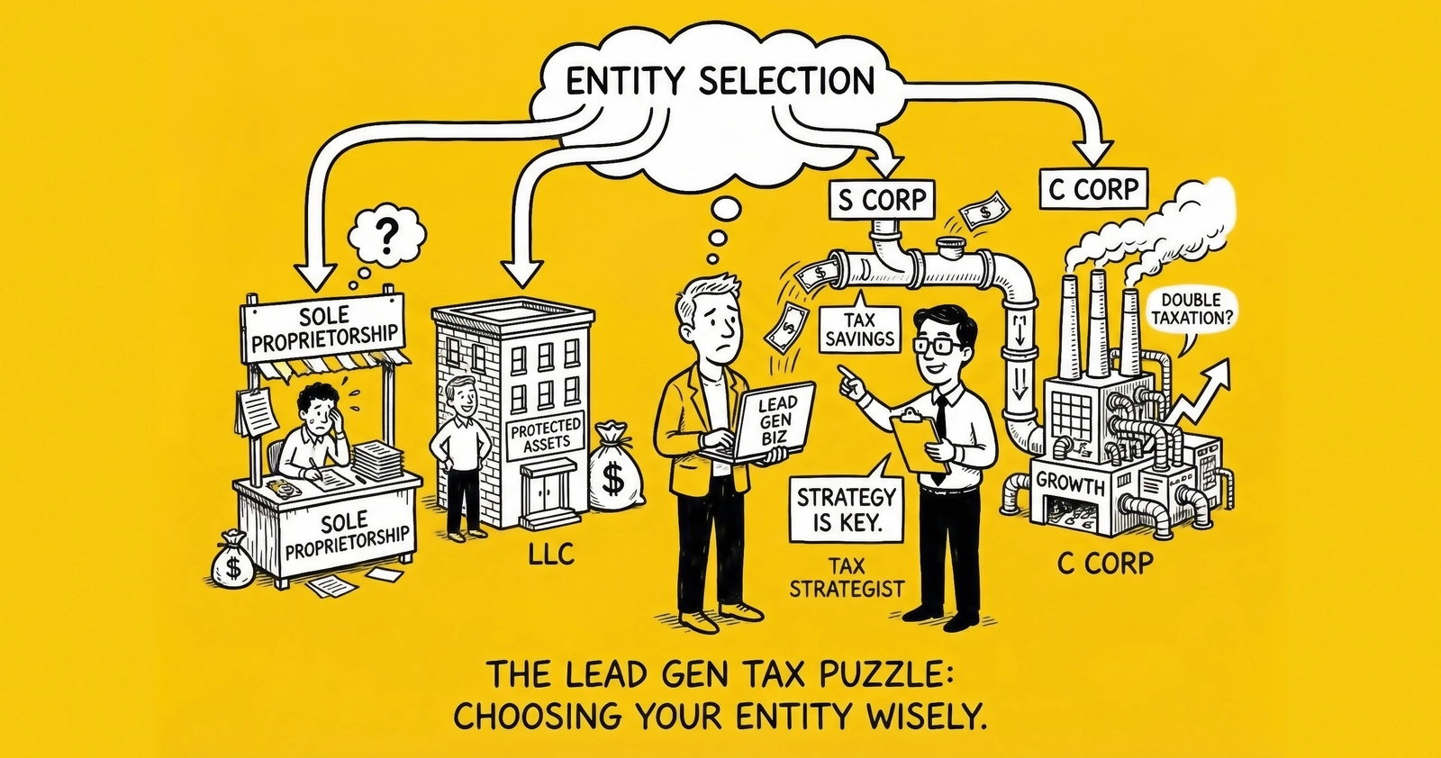 Lead Business Tax Strategies: Entity Selection for Lead Generation Companies