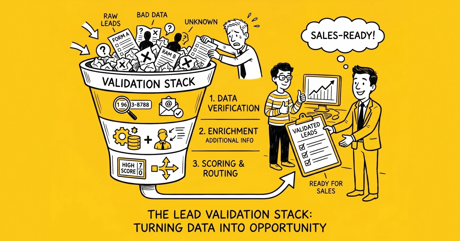 The Lead Validation Stack 2026 – Trestle, IPQS, BriteVerify, and the Validate-Once Pattern