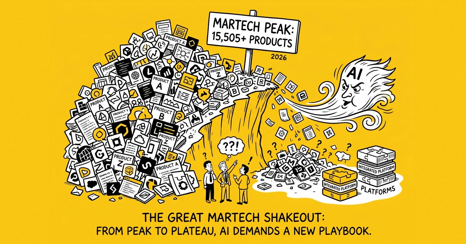 Martech Peak Plateau – 15,505 Products, 1,367 Removed, and What the AI-Driven Shakeout Means for Lead Generation