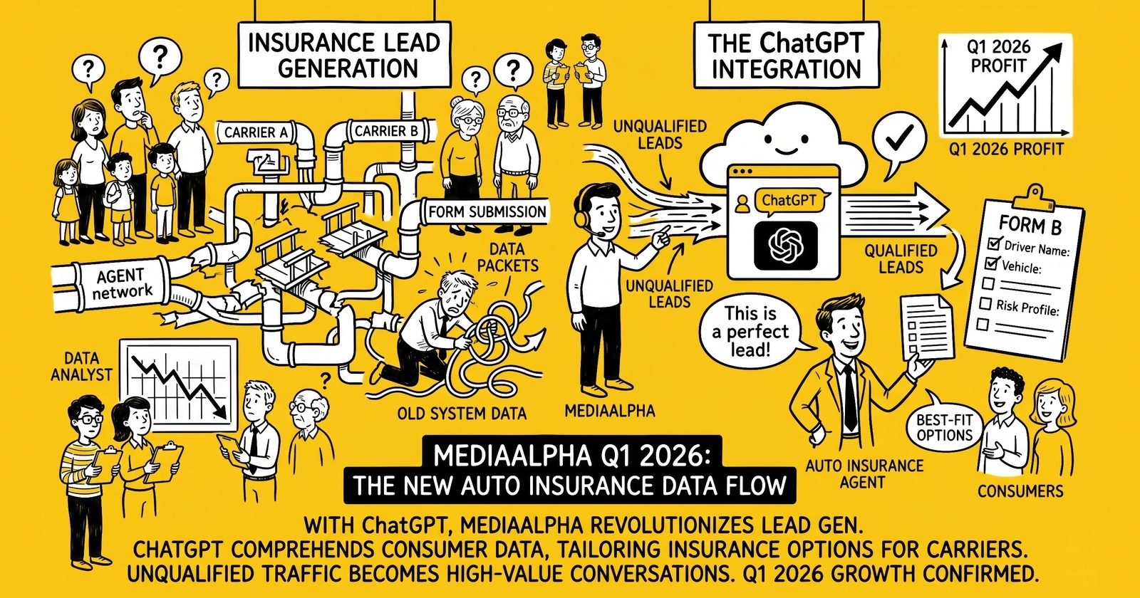 MediaAlpha's Q1 2026 Print – $310M Revenue, P&C +31%, and the Autoinsurance.net ChatGPT App That Resets the Marketplace Thesis