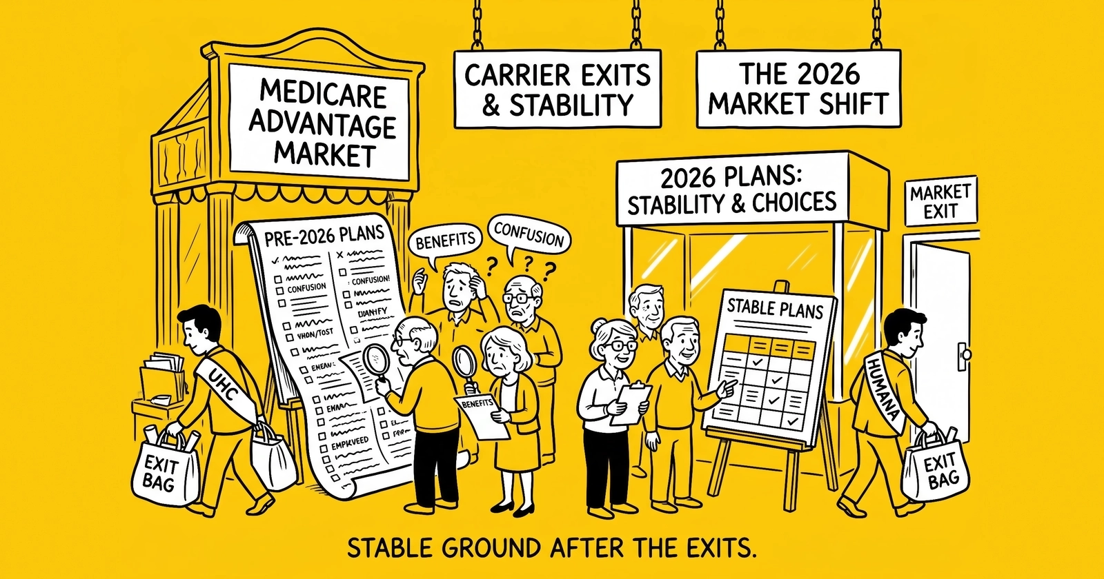 Medicare Advantage 2026 AEP Carrier Exits – UnitedHealthcare, Humana, and Aetna Reshape Where Brokers Can Actually Sell