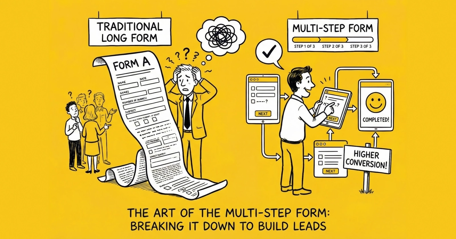 Multi-Step Forms: Why They Convert 86% Better Than Single-Page Forms