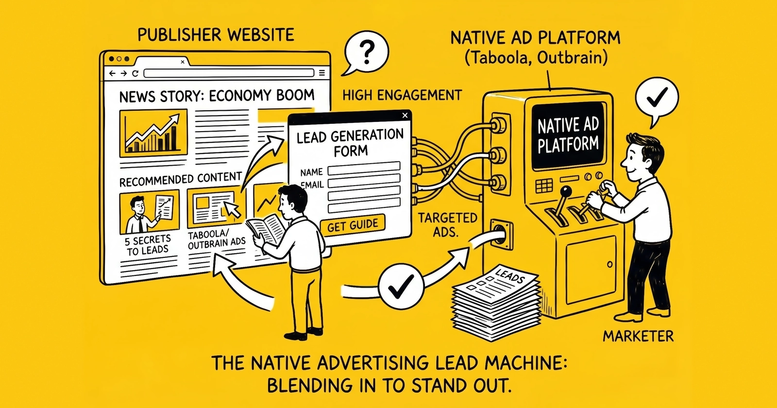 Native Advertising for Lead Generation: Taboola, Outbrain, MGID, and Revcontent CPL Benchmarks