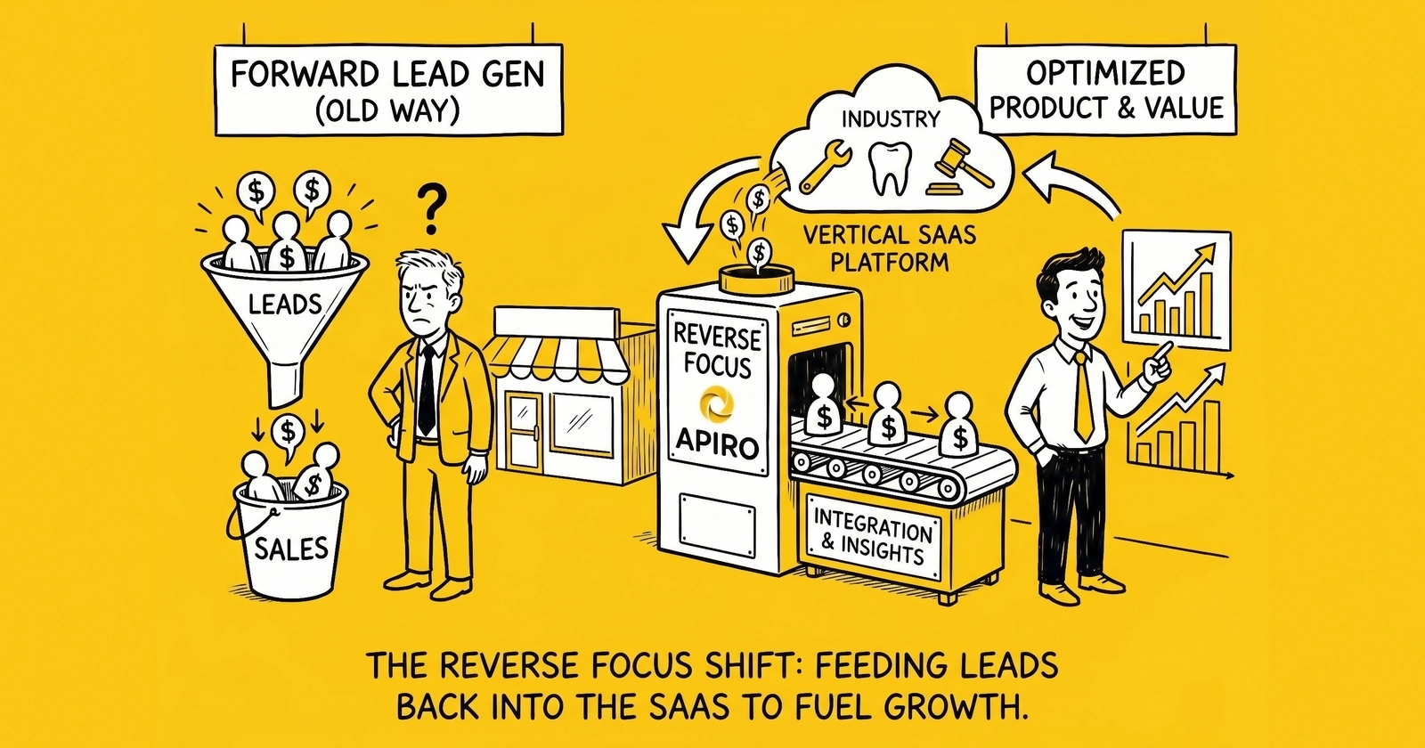 Reverse Focus + Apiro: Vertical SaaS Just Bought a Lead-Gen Marketing Firm to Cross the HECM Wall
