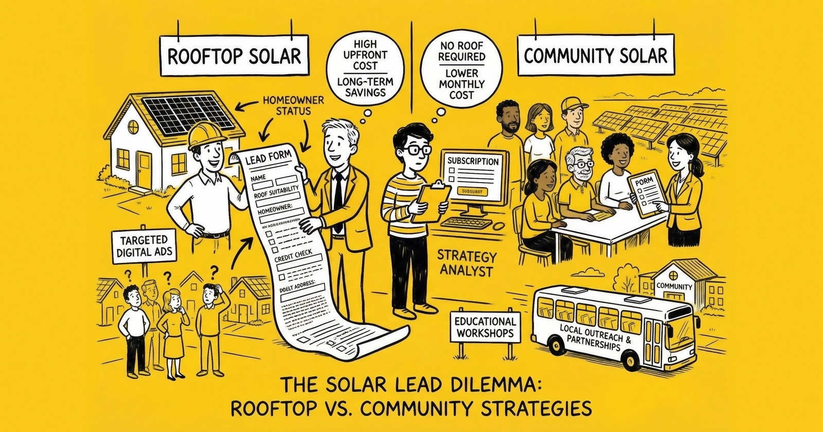 Rooftop Solar vs Community Solar Lead Strategies: Complete 2026 Guide
