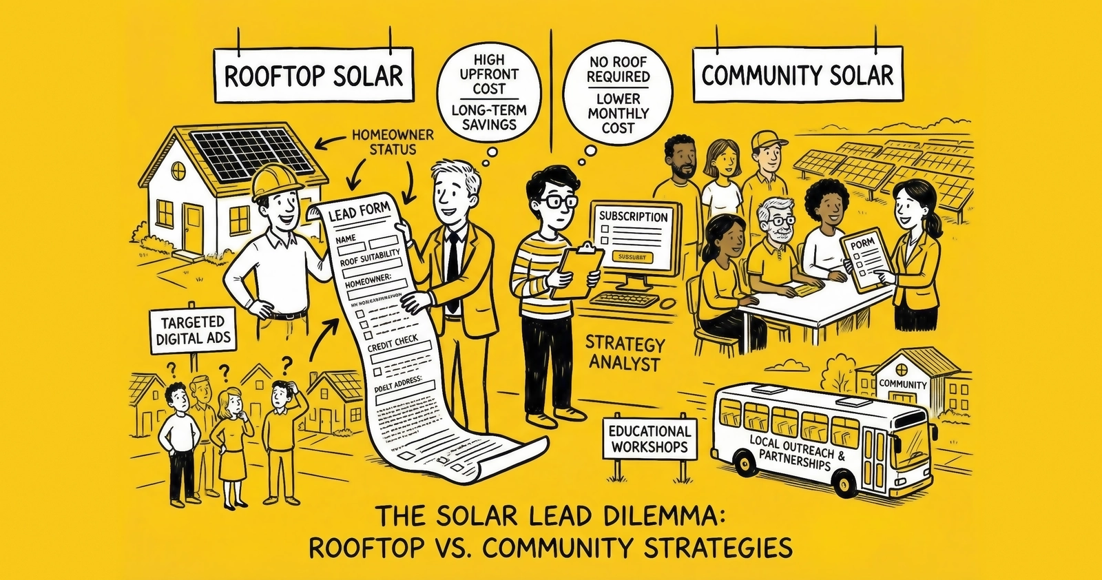 Rooftop Solar vs Community Solar Lead Strategies: Complete 2026 Guide