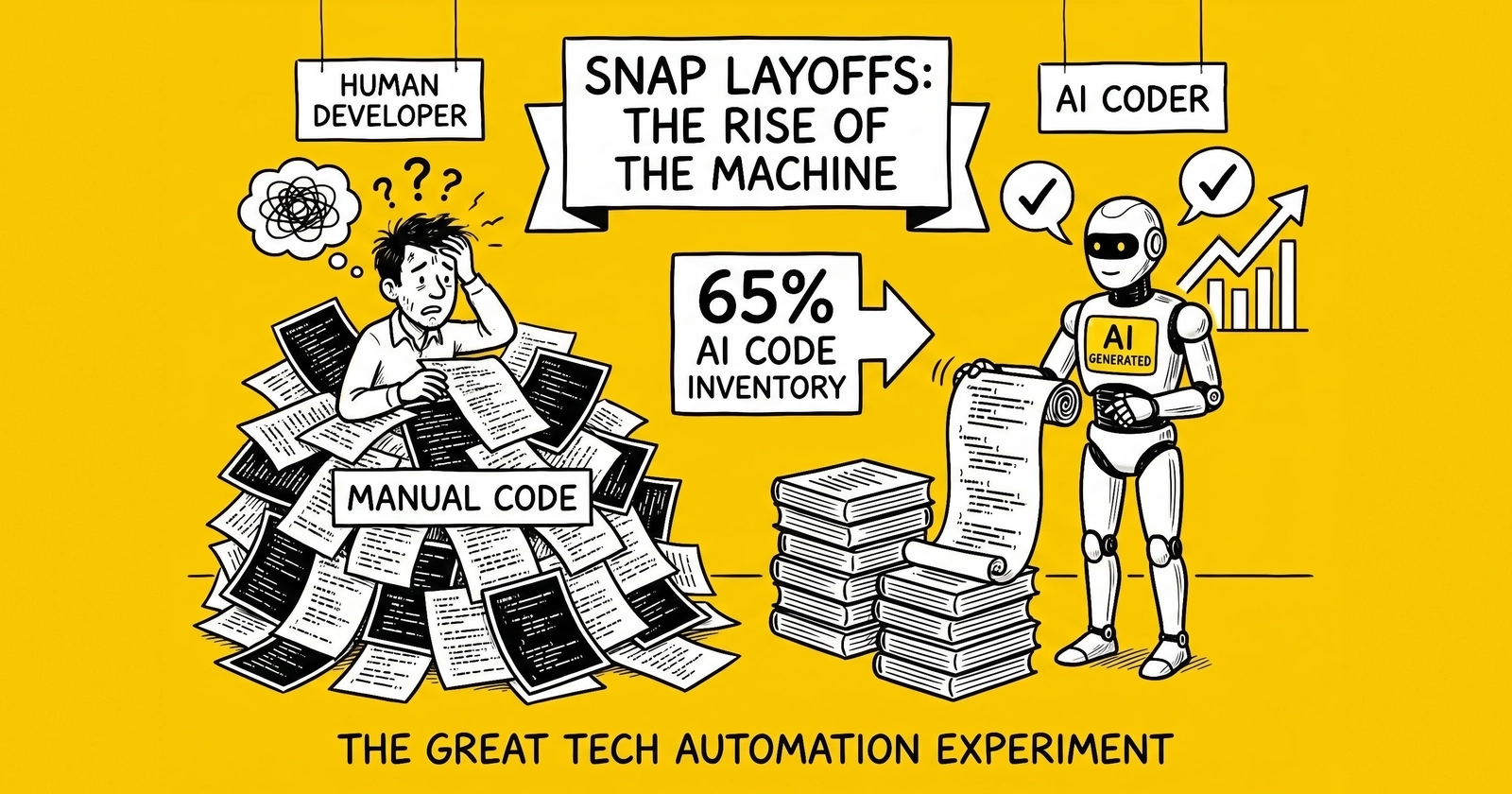 The Snap Reset: 1,000 Layoffs, 65% AI-Written Code, and What It Means for Lead Gen Operators Buying Snapchat Inventory