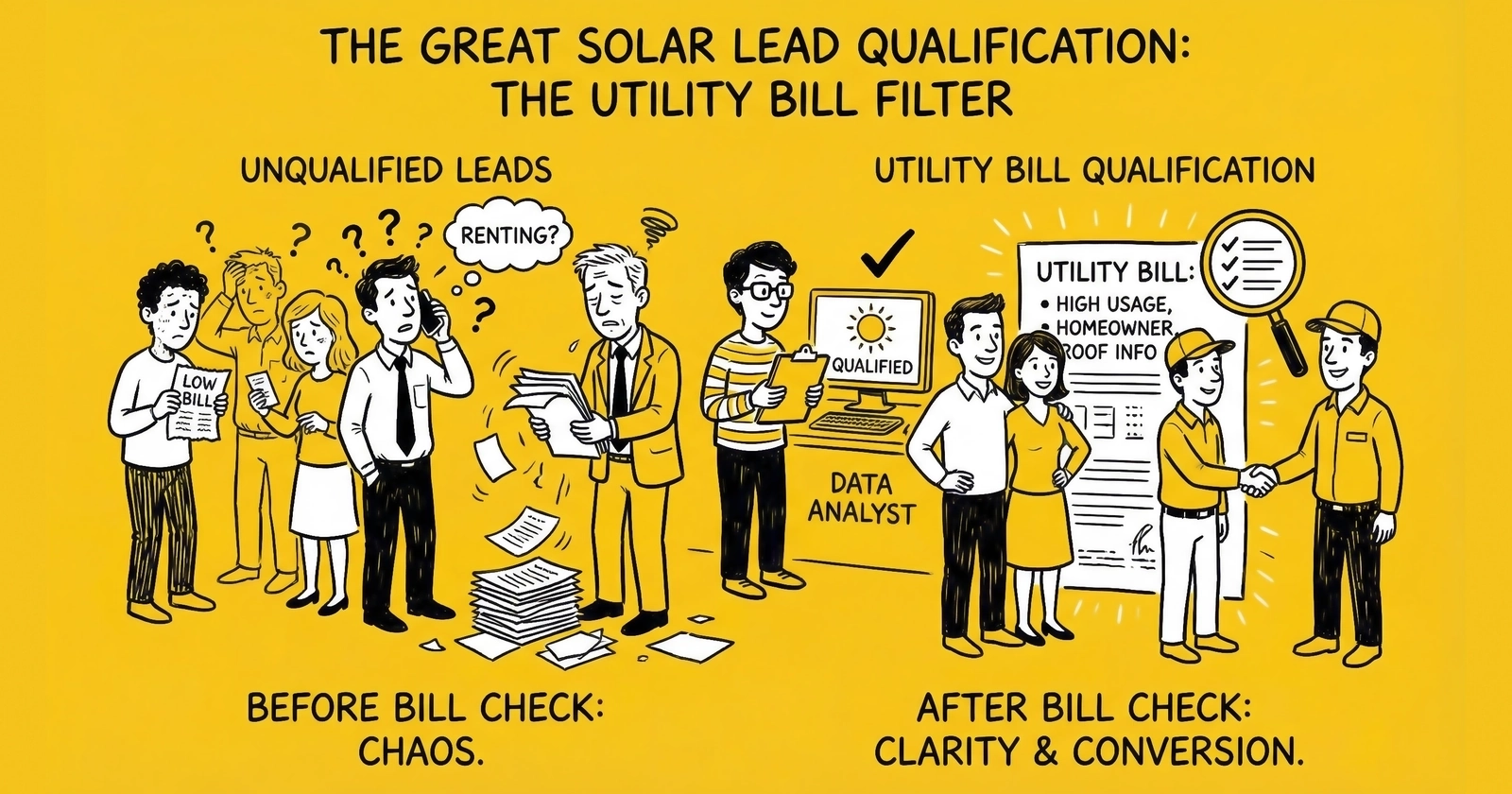 Utility Bill Analysis in Solar Lead Qualification: The Complete 2025 Guide